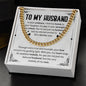 To My Husband | Cuban Link Chain | Father's day