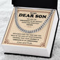 To My Dear Son | Cuban Link Chain | May You Walk In The Light Of Your Potential