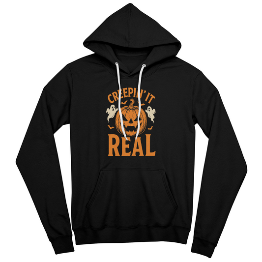 Creepin' It Real Halloween Hoodie | Ghosts, Pumpkins & Spooky Streetwear Vibes
