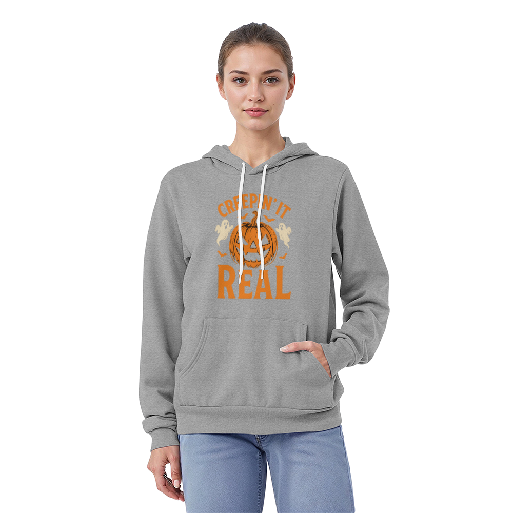 Creepin' It Real Halloween Hoodie | Ghosts, Pumpkins & Spooky Streetwear Vibes