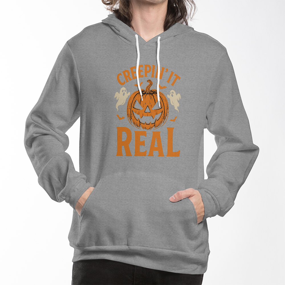 Creepin' It Real Halloween Hoodie | Ghosts, Pumpkins & Spooky Streetwear Vibes