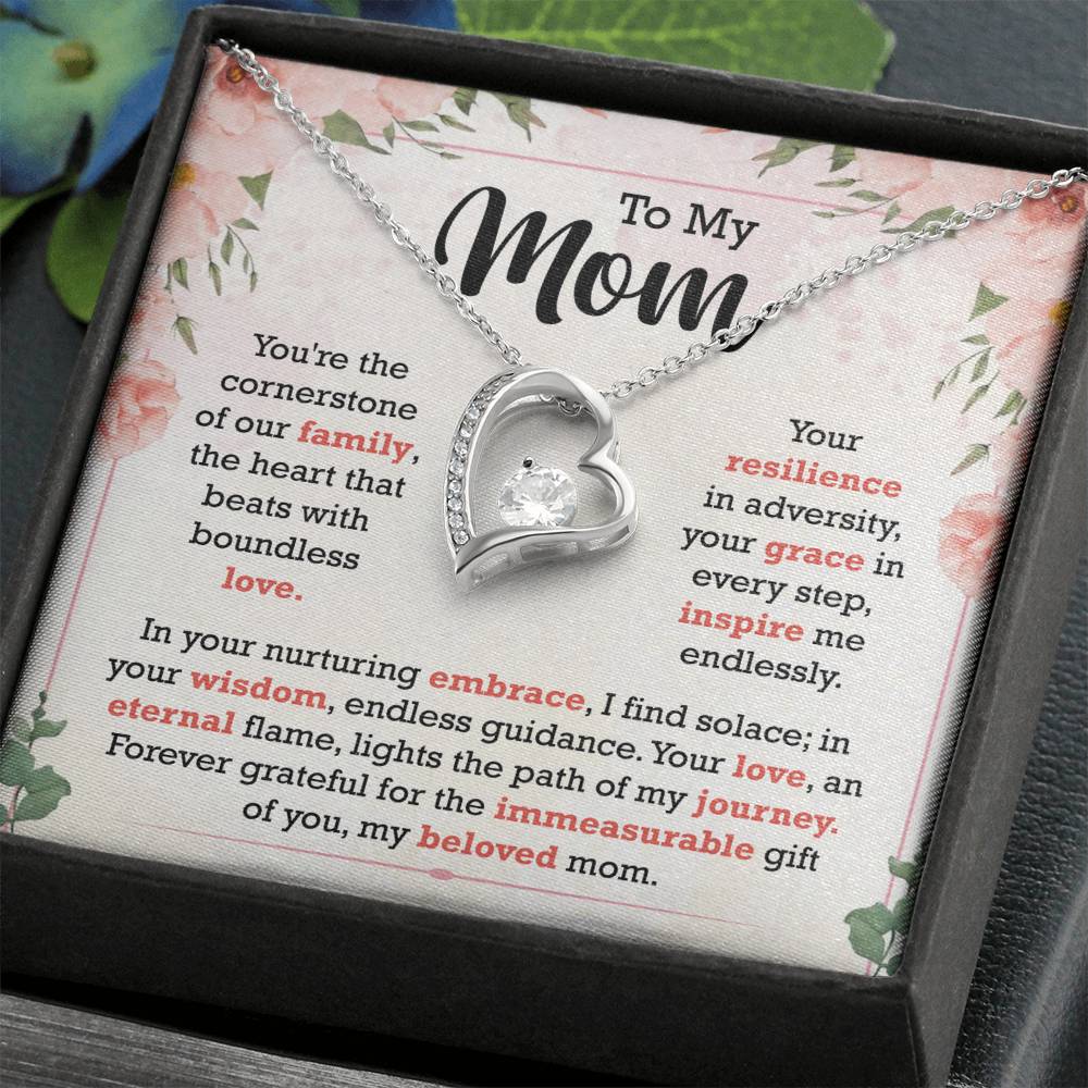 To My Mom | Forever Love Necklace | In Your Nurture Embrace I Find Solace | Mother's Day