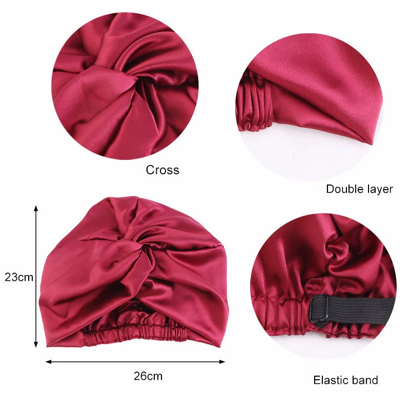 SilkyDream Adjustable Satin Bonnet