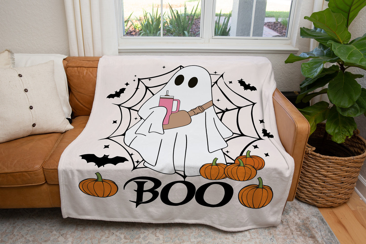 BOO HALLOWEEN BLANKET