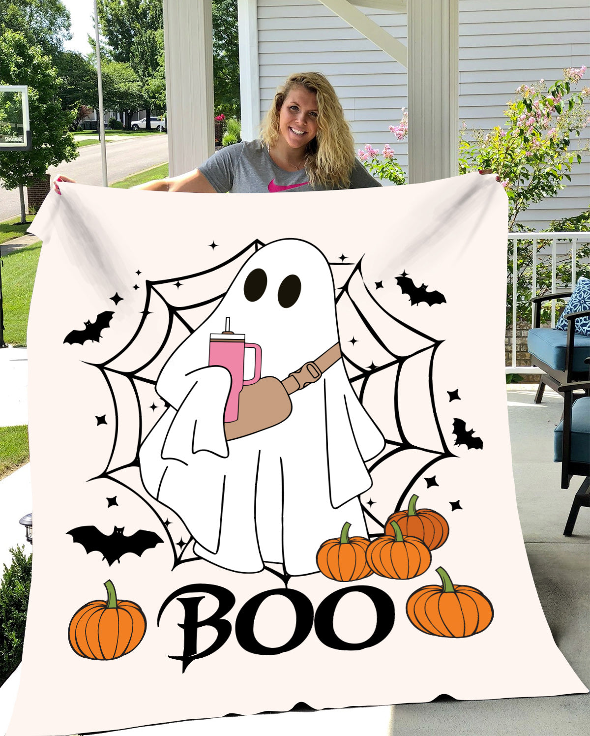 BOO HALLOWEEN BLANKET