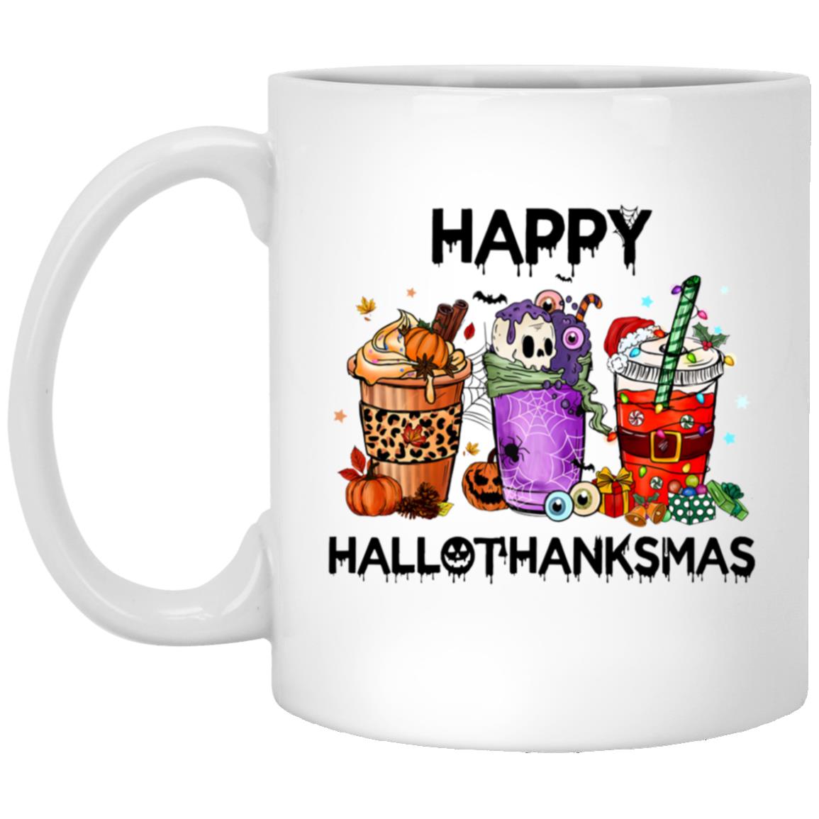 Happy HalloThanksMas Mug| Halloween | Thanksgiving | Christmas