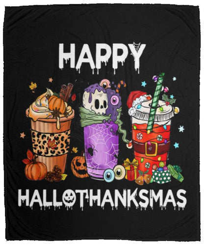 HAPPY HALLOTHANKSMAS BLANKET |HALLOWEEN | THANKSGIVING | HALLOWEEN