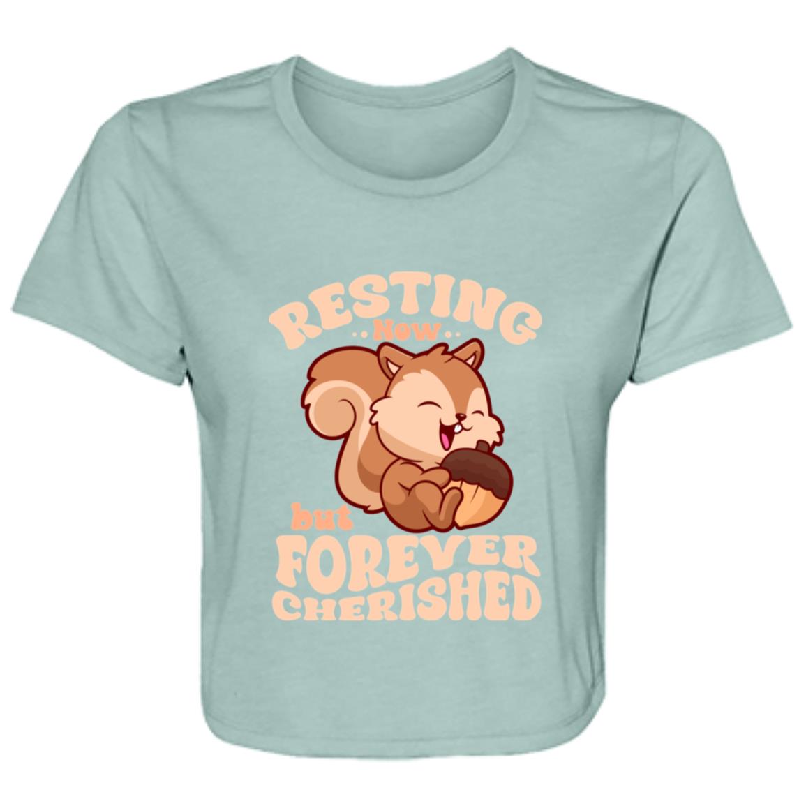 Resting Now but Forever Cherished Memorial Apparel – Cute Squirrel Design, Bereavement, Remembrance Gift, Sympathy Shirt for Comfort and Support