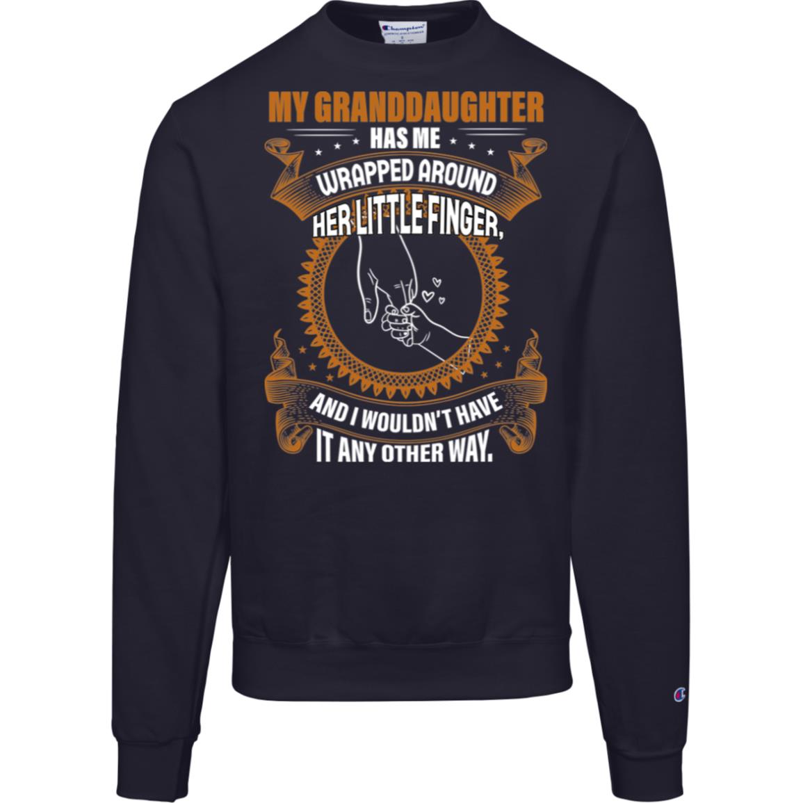 My Granddaughter Has me Wrapped Around Her Little Finger Sweatshirt | Garment-Dyed Adult Crewneck Sweatshirtlong sleeve