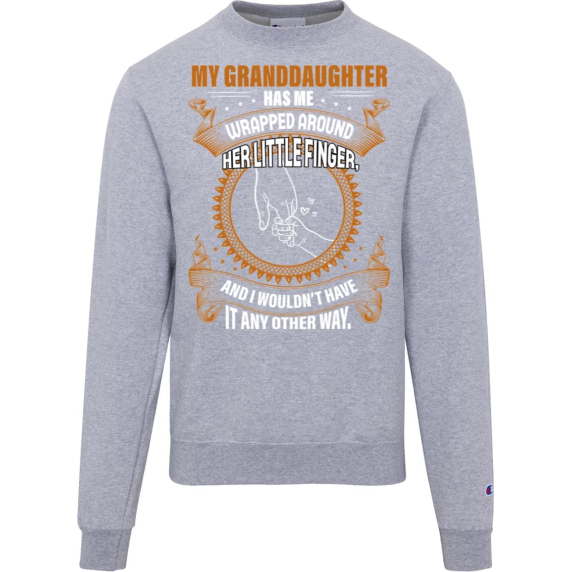 My Granddaughter Has me Wrapped Around Her Little Finger Sweatshirt | Garment-Dyed Adult Crewneck Sweatshirtlong sleeve