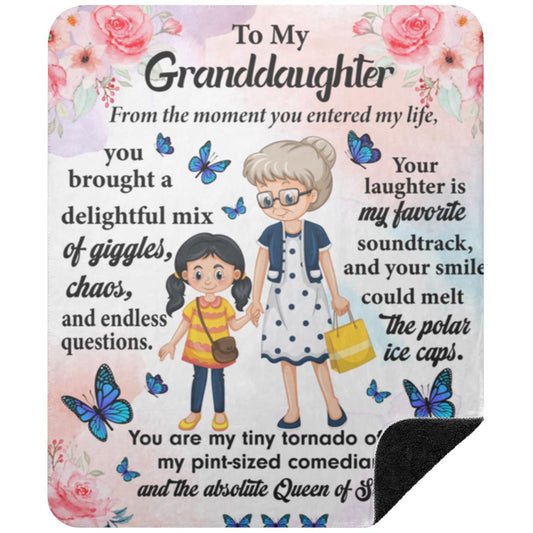 To My Granddaughter Premium Fluffy Sherpa Blanket |50x60