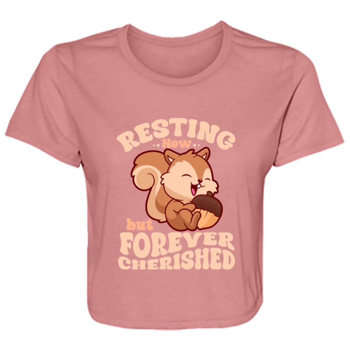 Resting Now but Forever Cherished Memorial Apparel – Cute Squirrel Design, Bereavement, Remembrance Gift, Sympathy Shirt for Comfort and Support