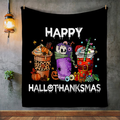 HAPPY HALLOTHANKSMAS BLANKET |HALLOWEEN | THANKSGIVING | HALLOWEEN