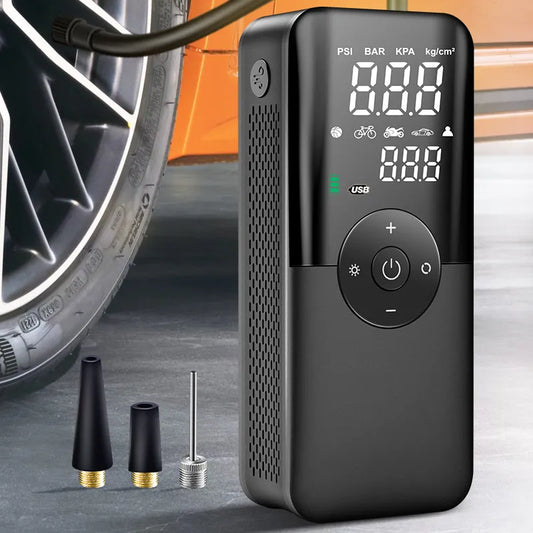 3-in-1 Portable Tire Inflator/Phone Charger/Flashlight