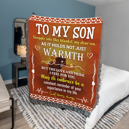 To My Son Premium Black Sherpa Blanket | 50x60