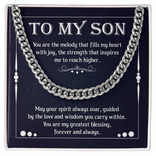 To My Son | Cuban Link Chain | May Your Spirit Always Soar