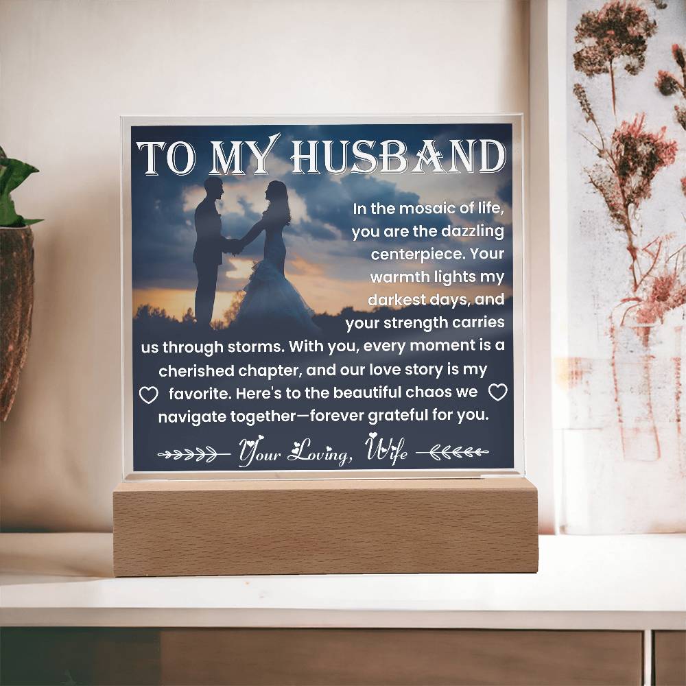 To my Husband | Forever Grateful To you | Acrylic Square Plaque | Father's Day