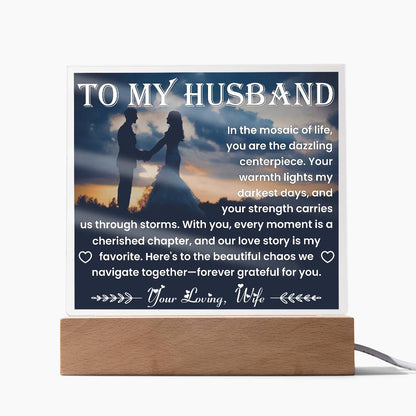 To my Husband | Forever Grateful To you | Acrylic Square Plaque | Father's Day