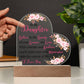 To My Daughter | Acrylic Heart Plaque  Believe in the Beauty of Your Dreams