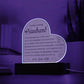 To My Loving Husband | Acrylic Heart Plaque | We Create A Timeless Masterpiece | Father's Day