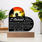 To My Husband | Acrylic Heart Plaque | Grateful For the Laughter