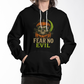 Fear No Evil Halloween Hoodie | Scary Skull Pumpkin Hoodie | Spooky Streetwear Unisex Pullover