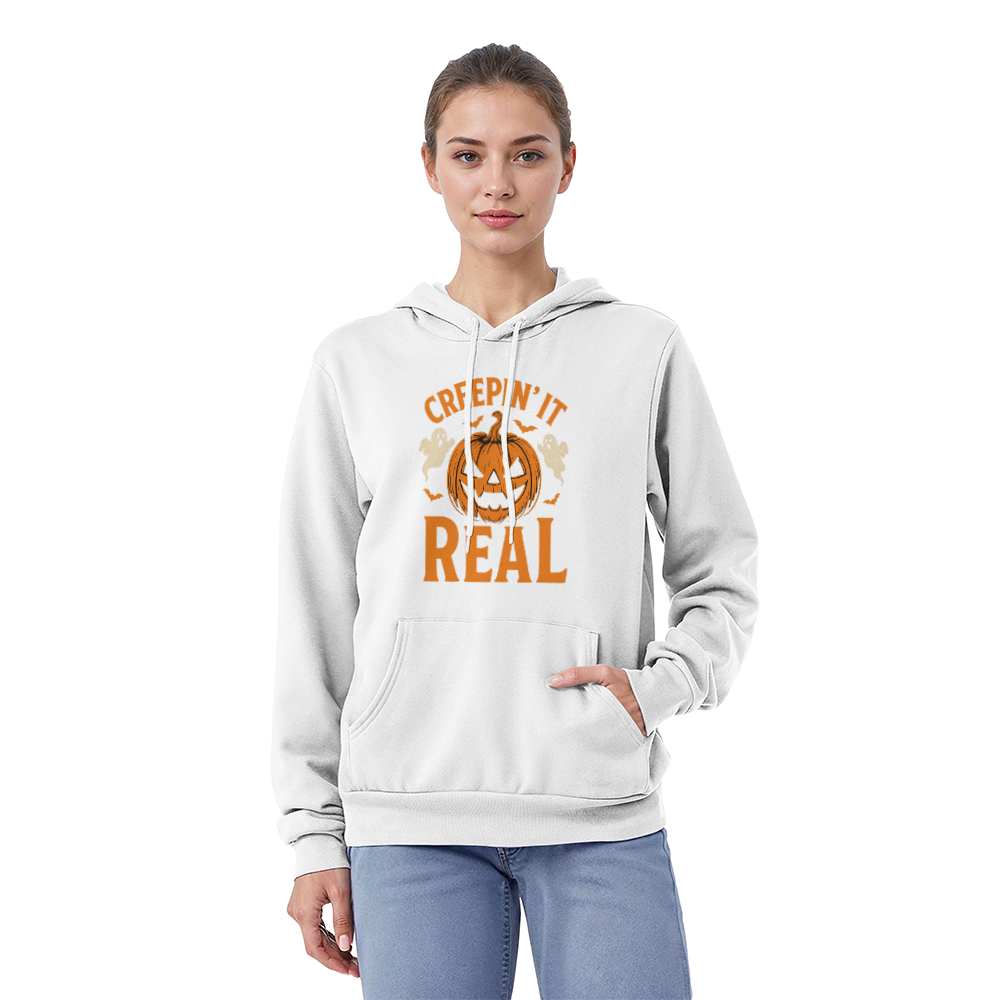 Creepin' It Real Halloween Hoodie | Ghosts, Pumpkins & Spooky Streetwear Vibes