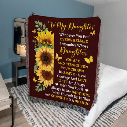 To My Daughter Sherpa Blanket | Whenever You Feel Overwhelmed | 50x60